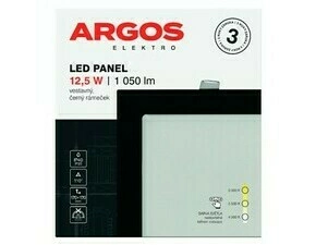 LED svítidlo vestavné ARGOS 12,5W, 1050lm, IP40/20, CCT, čtvercové, černé