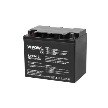 Baterie olověná VIPOW BAT0224, 12V, 75Ah