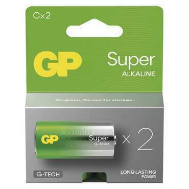 Baterie alkalická GP SUPER B01312 C (LR14) 2PP