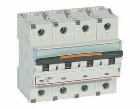 Jistič čtyřpolový LEGRAND 409854 DX3 4P D100 25KA