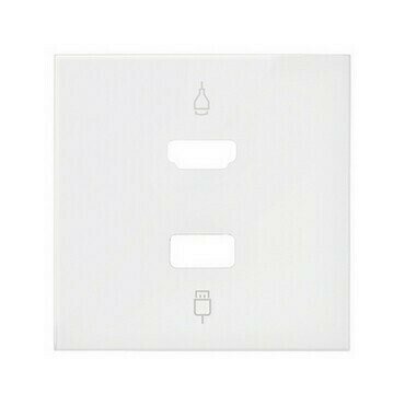 Kryt zásuvky HDMI SIMON 10001095-230,+USB, bílá matná