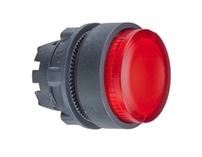 SCHN ZB5AW14 Ovládací hlavice stiskací prosvětlená, s přesahem - rudá