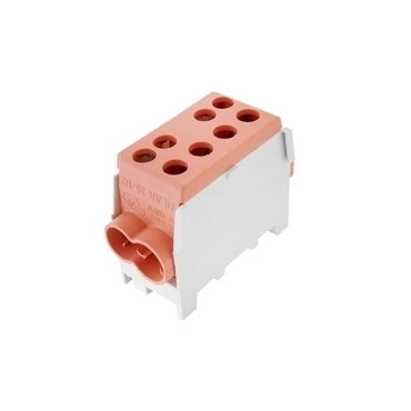 EL 1003124 Svorkovnice rozbočovací HLAK 35 1/2 M2, 125A, 1pól., AL/CU, IP20, hnědá, na DIN /2080144