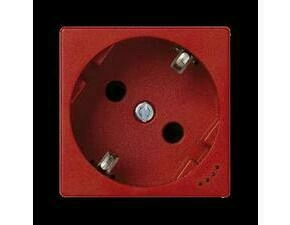Zásuvka K45 SIMON KL01/6, 1 nás., Schuko se sign., 16A/250V~, natoč., 16A/250V~, šr. sv., červená