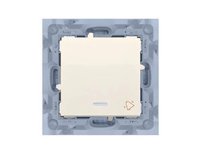 Ovladač zapínací SIMON 10 CD1L.01/41, orient. LED podsv., ř. 1/0So, 10A/250V~, šr. sv., krémová