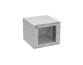 Rozvaděč nástěnný SOLARIX GrandN-9U-66-11-G, 19", 9U, RAL 7035, 600x600 mm, skleněné dveře
