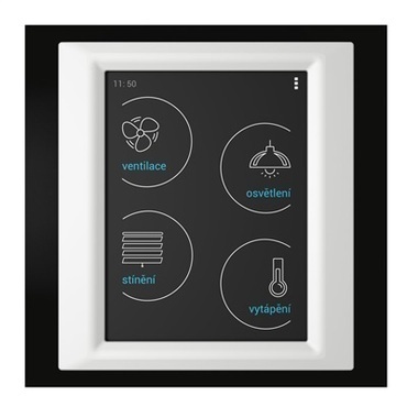ELKO RFTW-ABL-BAL-CIV RF Touch-W_ černá/hliníková/sl.kost Ovládací dotyková jednotka - montáž na zeď