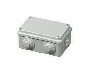 MALPRO S-BOX 206MA Krabice S-BOX 206, 120 x 80 x 50 mm, 6 průchodek, IP55 šedá, kovové šrouby, 960°C
