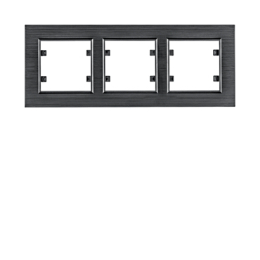 HAG WL9233 Rámeček 3-násobný vodorovný, lumina passion, Alu černá