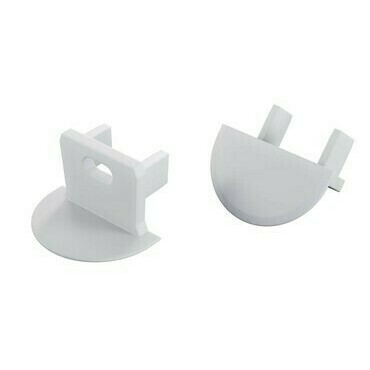 Koncovka profilu GREENLUX EC-PROFIL AXIN WHITE WITH HOLE  (12-1551-00)