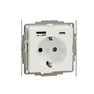 SCHN MTN2367-0325 Merten - Zásuvka 250V/16A SCHUKO + USB A+C 3A, System M, Active