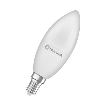 LED žárovka svíčka LEDVANCE LED CLB60 7.5W 827 FR E14 V, matná