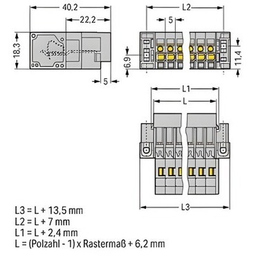 WAGO 769-602/004-000 1vodičový konektor s pájecími piny
