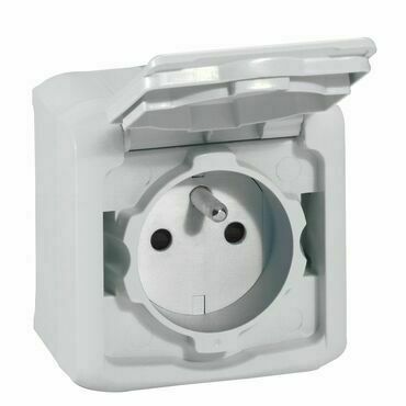 Zásuvka jednoduchá 2P+T LEG 782395 Forix šedá