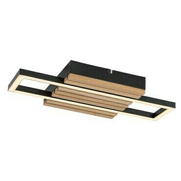 Stropní svítidlo Noxelle matná černá/dub LED 12W RABALUX 71455