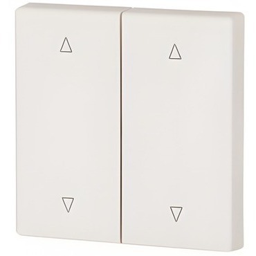 EATON 147617 CWIZ-02/21 Kryt RF tlačítka 2x1/2 55x55mm, Nahoru-dolů, Bílá, matná