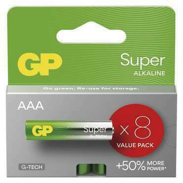 Baterie alkalická GP SUPER AAA (LR03) 8pcs value pack