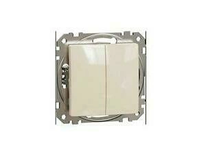 SCHN SDD112108 Sedna D/E - Přepínač dvojitý střídavý řazení 6+6, Béžová