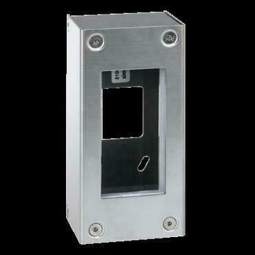 Krabice kovová SIMON 51000011-036, nástěn. Simon 500, 1M nebo 2M K45, hliník/nerez ocel