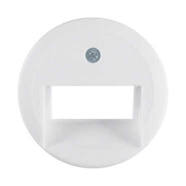 HAG 1409 Centrální díl, pro zásuvku datovou 2x RJ45, šikmá, 1930/Glas, pol. bílá, lesk