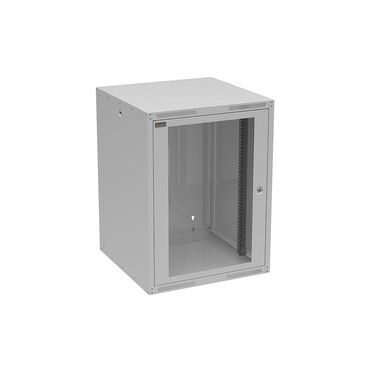Rozvaděč nástěnný SOLARIX GrandND-16U-66-11-G, 19", 16U, RAL 7035, 600x600 mm, skleněné dveře