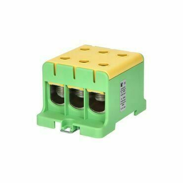 EL 1006627 Svorka univerzální UK 95/3 PE, 245A, 1pól., AL/CU, krytá, zel.-žl., na DIN/panel /2090309