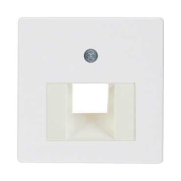 HAG 146809 Centrální díl pro 1x RJ45, Cat.3, Cat.5e a Cat.6, 45° šikmý vývod, systém střed. dílů, bí