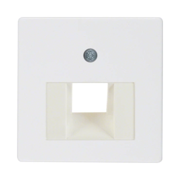 HAG 146809 Centrální díl pro 1x RJ45, Cat.3, Cat.5e a Cat.6, 45° šikmý vývod, systém střed. dílů, bí