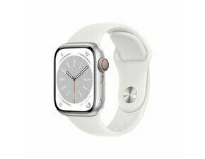 APPLE MP4A3CS/A Apple Watch Series 8 GPS + Cellular 41mm Silver Aluminium Case with White Sport Band