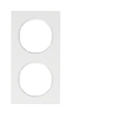 HAG 10122289 Rámeček 2-násobný, Berker R.3, bílá, lesk