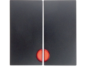 HAG 16271606 Kolébka s červenou čočkou, dělená, Berker S.1/B.x, antracit, mat