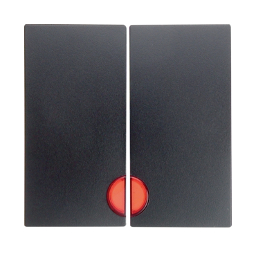 HAG 16271606 Kolébka s červenou čočkou, dělená, Berker S.1/B.x, antracit, mat