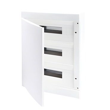 Dekor. rozvaděč nástěnný GEWISS GW40071BD, 54m (18x3) ip40, 2ks n/pe svorkovnice, bílá