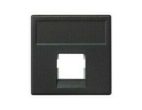Kryt datové zásuvky SIMON K054/14, K45, na 1zásuvku R&M®, plochý, bez clonek, 45x45 mm, šedá grafit