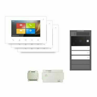 SADA DV 3úč.MODULÁRNÍ tablo na zeď: 3xIS01:7";PS01;distributor
