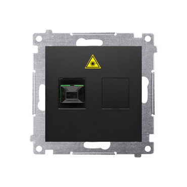 SIMON DGS1.01/49 Světlovodná/optická zásuvka samostatná SC/APC (strojek s krytem), černá matná