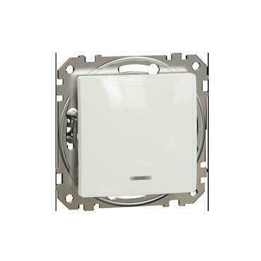 SCHN SDD111162N Sedna D/E - Spínač dvoupólový řazení 2Ss 16A signalizační kontrolka, Bílá