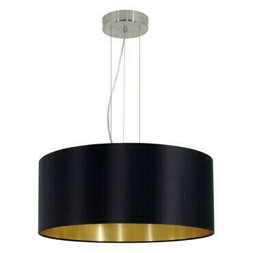 Svítidlo závěsné EGLO HL 3 O530 NICKEL-M SCHWARZ MASERLO