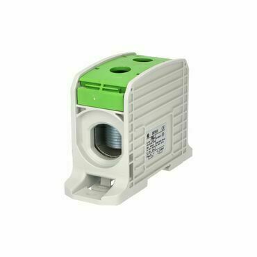 EL 1006052 Svorka univerzální RKA 300 PE, 520A, 1pól., AL/CU, zelená, na DIN/na panel (bal.1)