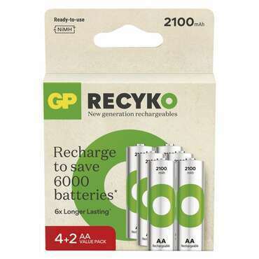 Baterie nabíjecí GP ReCyko B25216 2100 AA (HR6) 6PP MB