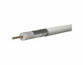 Kabel koaxiální EMOS S5381E, CB130, PVC, vodič 1,02 mm, plášť 6,8 mm, vnitřní, bílá, 100 m
