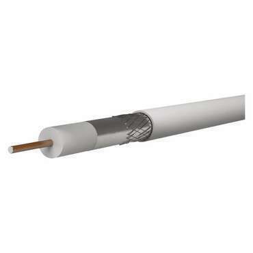 Kabel koaxiální EMOS S5381E, CB130, PVC, vodič 1,02 mm, plášť 6,8 mm, vnitřní, bílá, 100 m