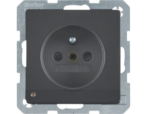 HAG 6765106086 Zásuvka se zemnicím kolíkem a LED orientační kontrolkou, 16 A, 250 V ~, šroubovací sv