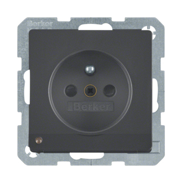 HAG 6765106086 Zásuvka se zemnicím kolíkem a LED orientační kontrolkou, 16 A, 250 V ~, šroubovací sv