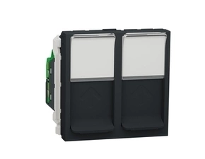 SCHN NU342054 Unica - Zásuvka datová 2xRJ45 Kat.5e UTP, 2M, Antracit