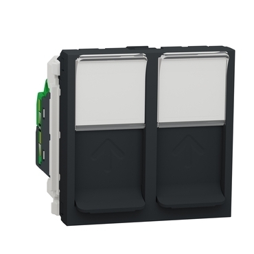 SCHN NU342054 Unica - Zásuvka datová 2xRJ45 Kat.5e UTP, 2M, Antracit