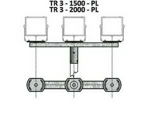 TR 3/114 - 1500 - PL držák pro reflektory PL, natáčení do stran