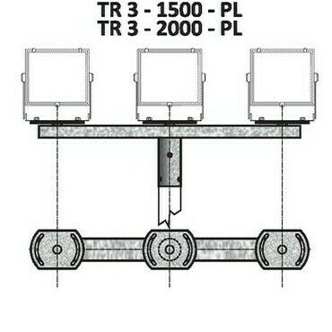 TR 3/76 - 2000 - PL držák pro reflektory PL, natáčení do stran
