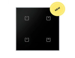 ELKO 7681 RFGB-40/B Dotykový skleněný ovladač - 4 tlačítka, BLACK SHARP RP 0,04kč/ks