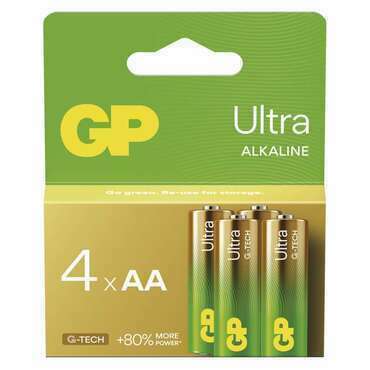 Baterie alkalická GP ULTRA B02214 AA (LR6) 4PP MB